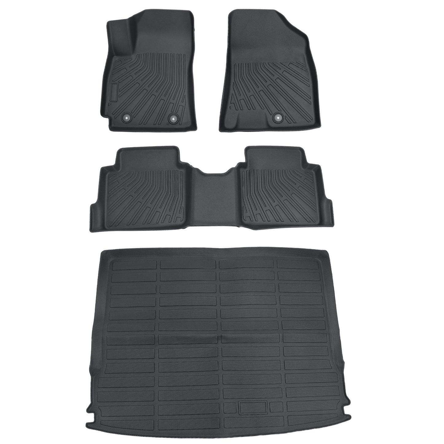 TPE Floor Mats Liners+Trunk Cargo Liner Fits 2024-2025 Hyundai Kona Gas Weather