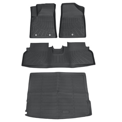 For 2024 Hyundai Kona EV Electric TPE 3D Front+2nd Floor Mats Liner All Weather