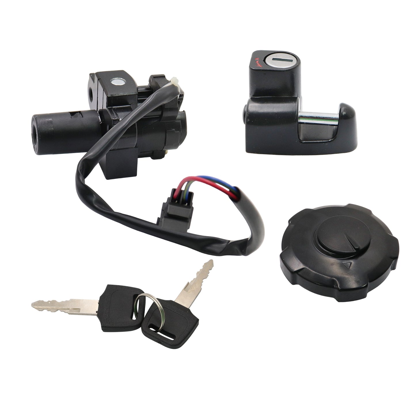 Ignition Switch Fuel Gas Cap Seat Lock Keys Set Fits Honda XR650 XR650L 93-2024