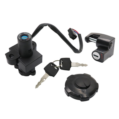 Ignition Switch Fuel Gas Cap Seat Lock Keys Set Fits Honda XR650 XR650L 93-2024