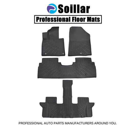 3D TPE Floor Mats For 2016 2017 2018 2019 Kia Sorento 7 Passenger Floor Liners
