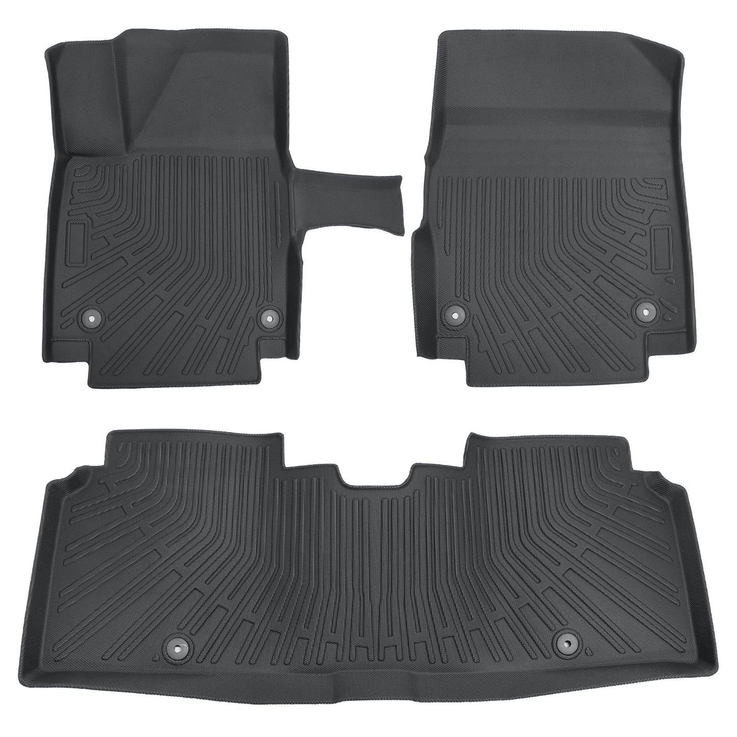 Floor Mats Liner Fits 2022-2024 Kia EV6 4-Door Front-Rear All Weather TPE Black