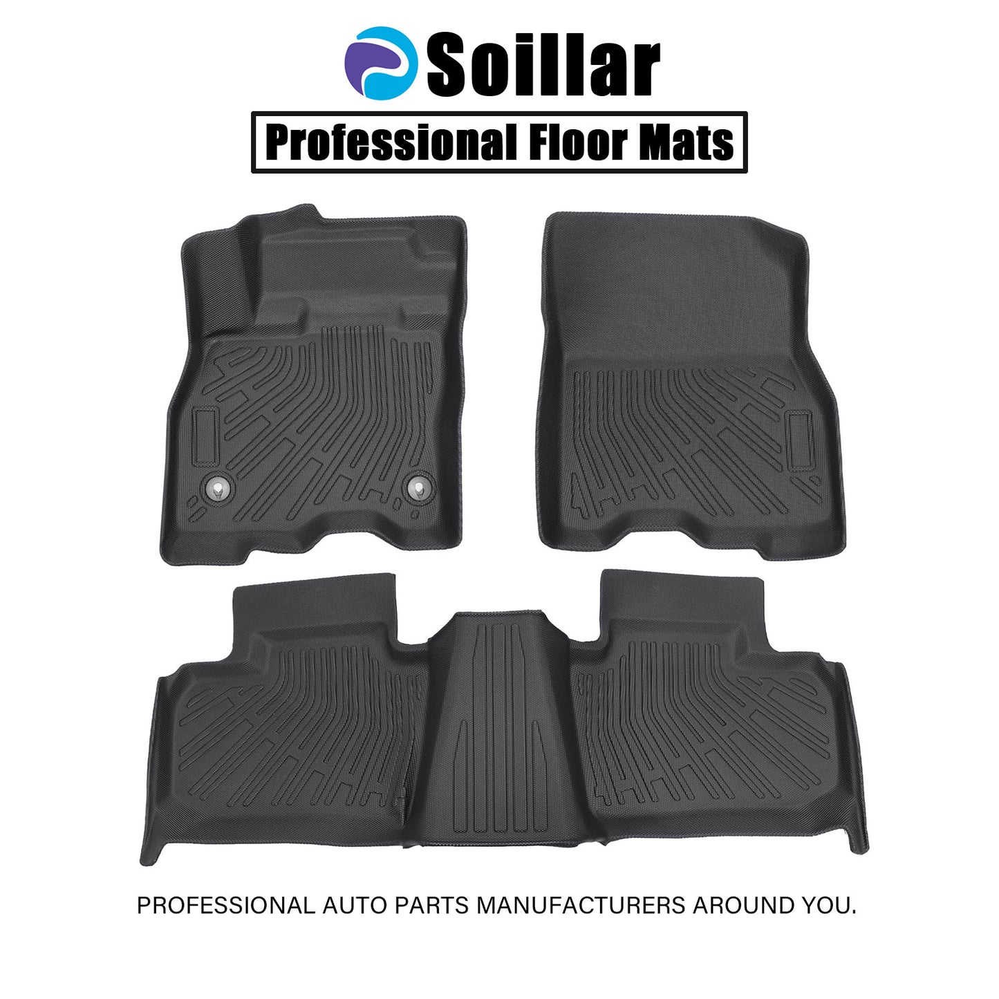 Front & 2nd Row Floor Mats Liners Fits 2024 2025 Nissan Leaf TPE Waterproof New