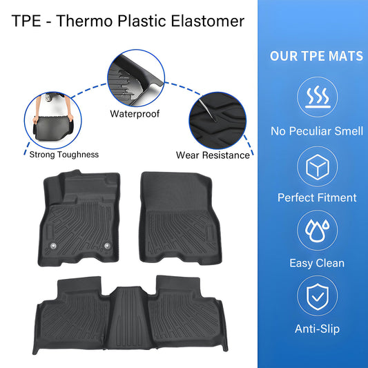 Front & 2nd Row Floor Mats Liners Fits 2024 2025 Nissan Leaf TPE Waterproof New