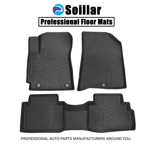 TPE Fits 2020 2021 Kia Soul Hatchback 1st+2nd Row Floor Mats Liners All Weather