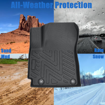 TPE Fits 2020 2021 Kia Soul Hatchback 1st+2nd Row Floor Mats Liners All Weather