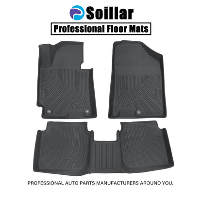 Floor Mats Liner For 2011-2016 Hyundai Elantra 4-Door Front-Rear All Weather TPE