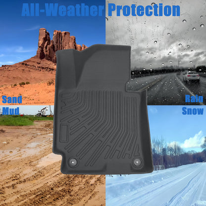 Floor Mats Liner For 2011-2016 Hyundai Elantra 4-Door Front-Rear All Weather TPE