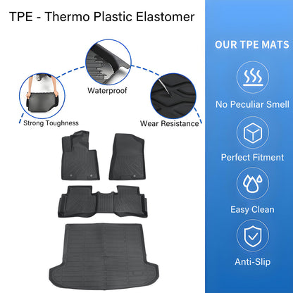 TPE Floor Mats Liners+Trunk Cargo Liner For 2016-2021 Hyundai Tucson All Weather