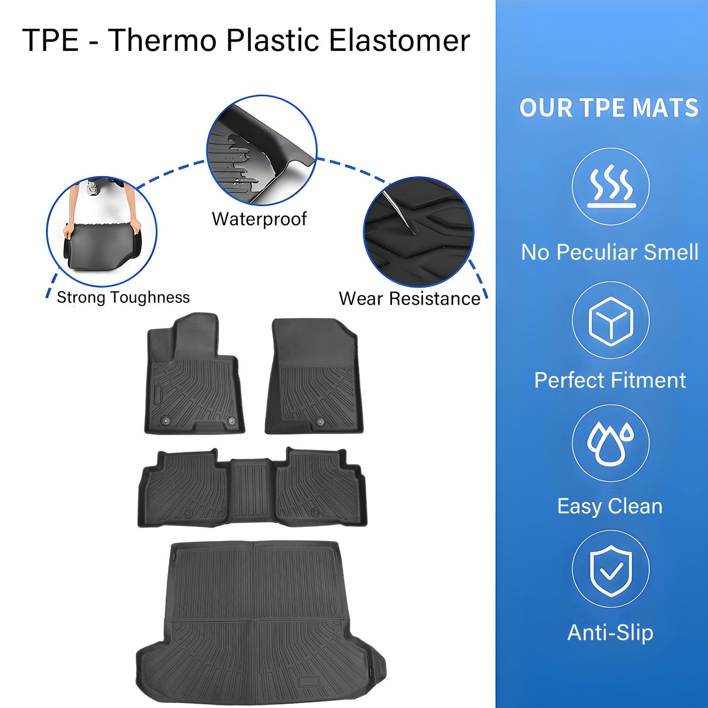 TPE 3D Floor Mats & Trunk?Cargo Liner For 2022 2023 2024 2025 Hyundai Tucson NEW