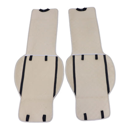 Microfiber Leather Front Row Seat Car For Nissan Seat Cover Set Protector Beige