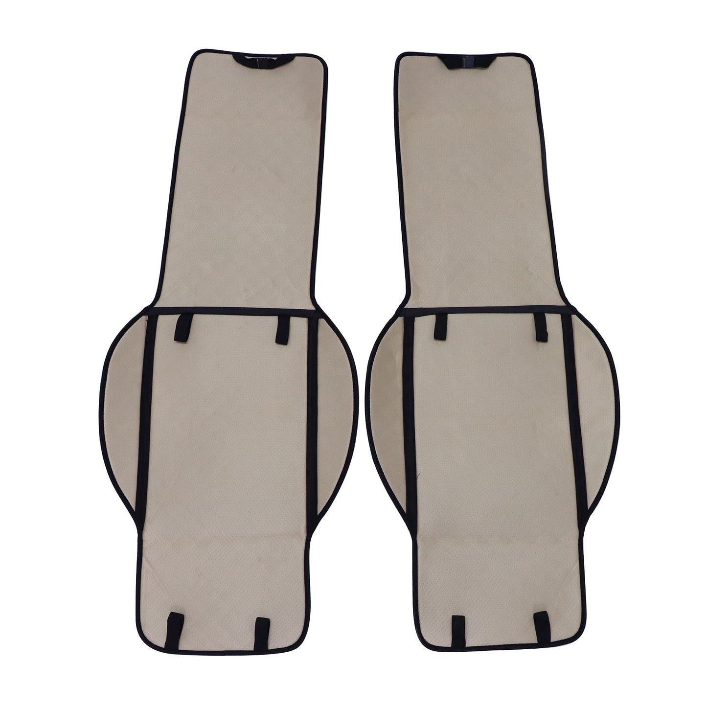Microfiber Leather Front Row Seat Car For Nissan Seat Cover Set Protector Black