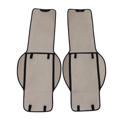 Microfiber Leather Front Row Seat Car For Nissan Seat Cover Set Protector Black