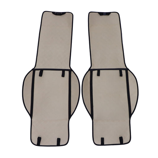 Microfiber Leather Front Row Seat Car For Nissan Seat Cover Set Protector Black