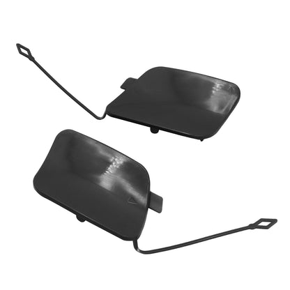 Pair for 2014-18 BMW F15 X5 Left + Right Rear Bumper Tow Hook Cover Cap Primed