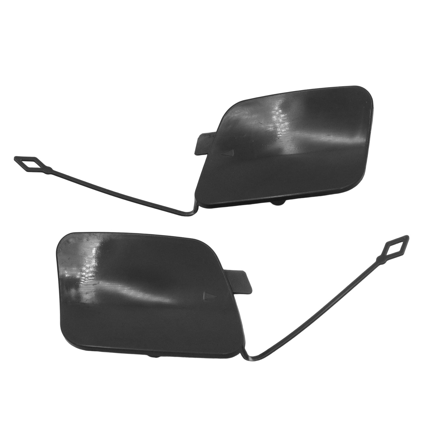 Pair for 2014-18 BMW F15 X5 Left + Right Rear Bumper Tow Hook Cover Cap Primed