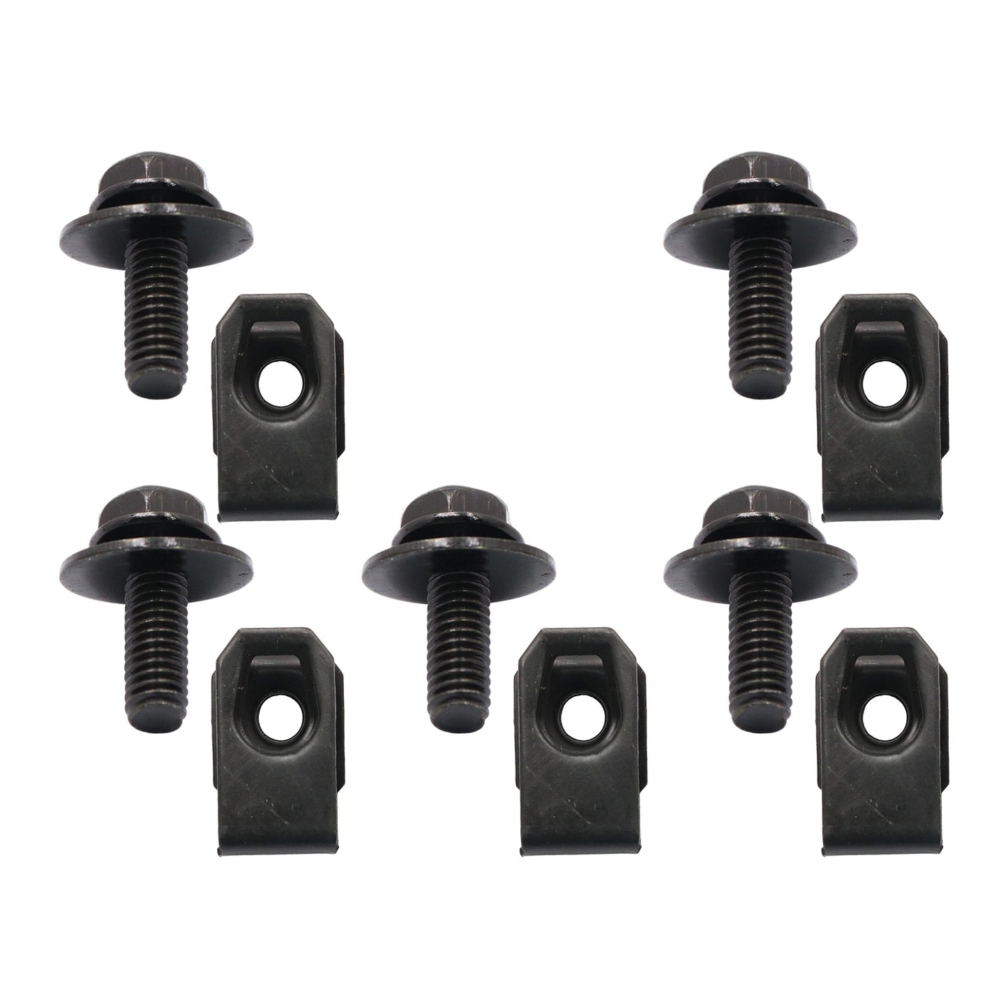 10x For Nissan Body Bolts & U-nut Clips M6 Engine Undertray Splash Shield Guard