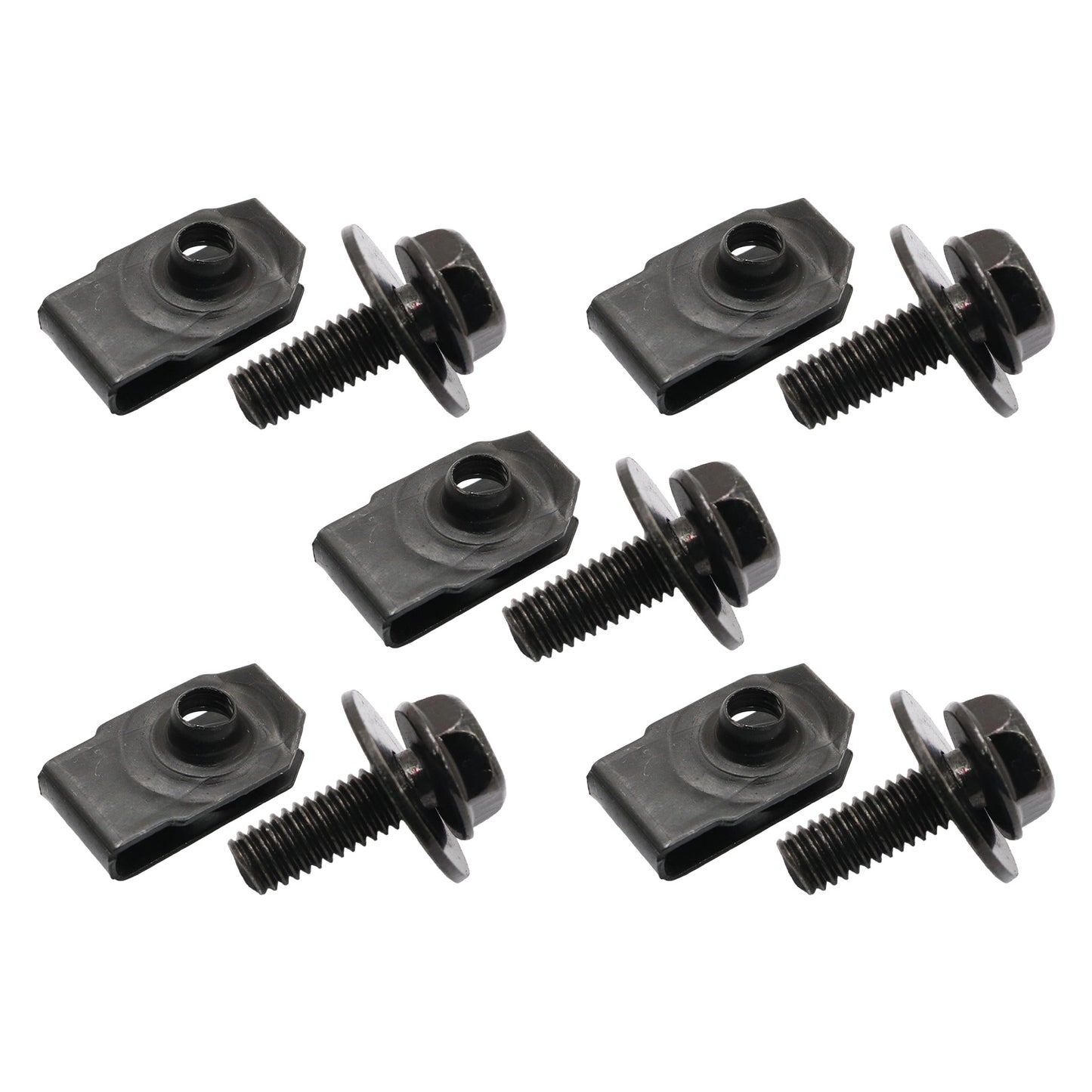 10x For Nissan Body Bolts & U-nut Clips M6 Engine Undertray Splash Shield Guard