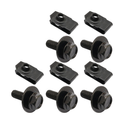 10x For Nissan Body Bolts & U-nut Clips M6 Engine Undertray Splash Shield Guard
