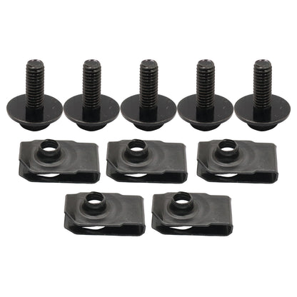 10x For Nissan Body Bolts & U-nut Clips M6 Engine Undertray Splash Shield Guard