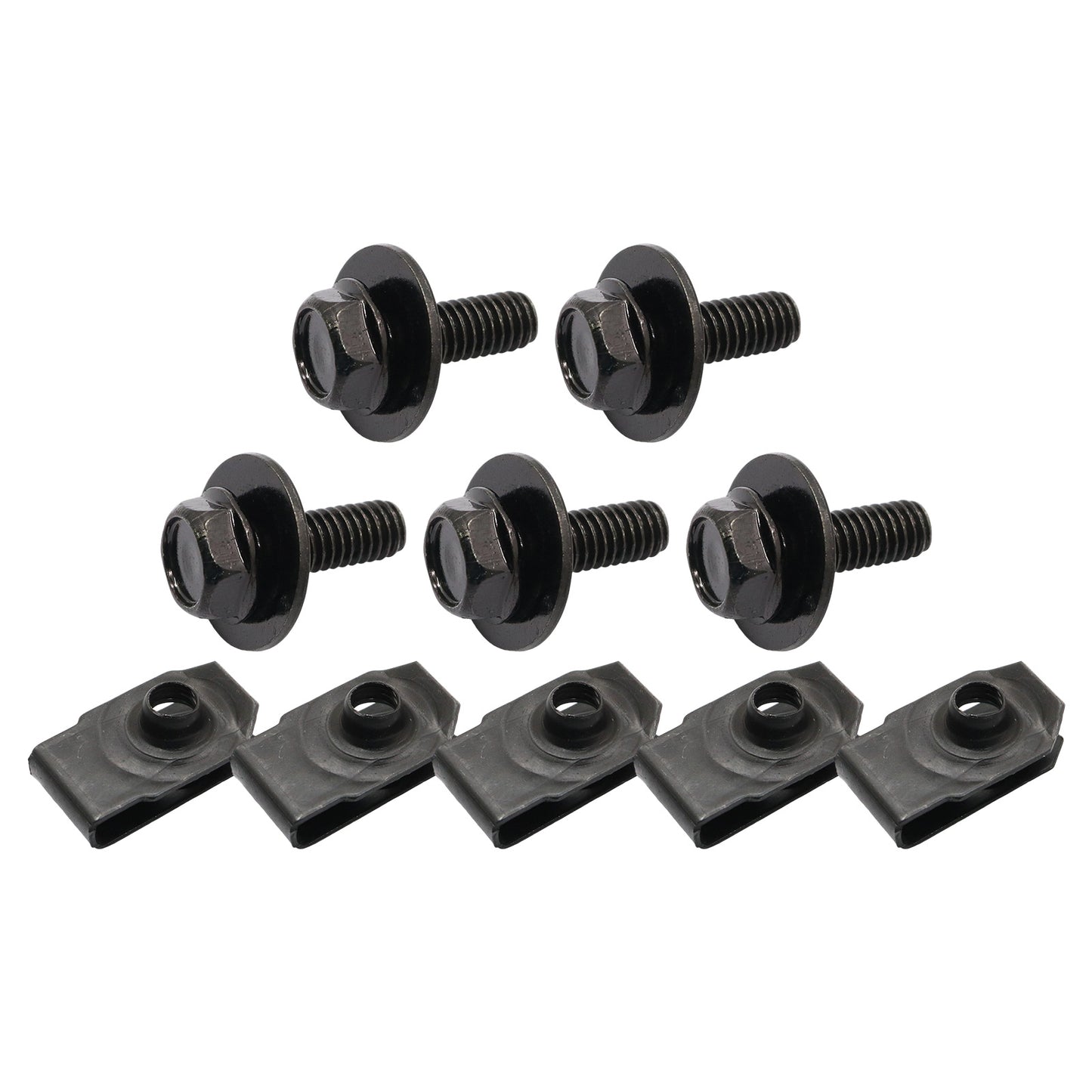 10x For Nissan Body Bolts & U-nut Clips M6 Engine Undertray Splash Shield Guard