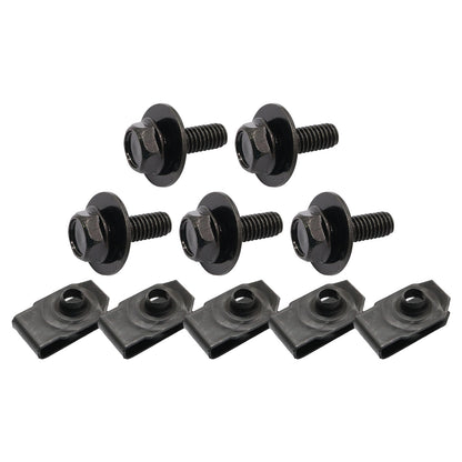 10x For Nissan Body Bolts & U-nut Clips M6 Engine Undertray Splash Shield Guard