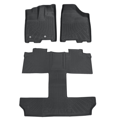TPE Front & 2nd & 3rd Row Floor Mats Liners For 2011-2012 Toyota Sienna 7 Seats