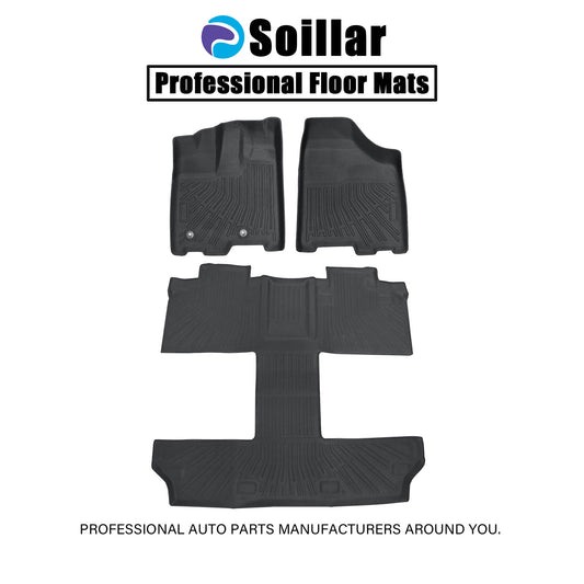 TPE Front & 2nd & 3rd Row Floor Mats Liners For 2011-2012 Toyota Sienna 7 Seats