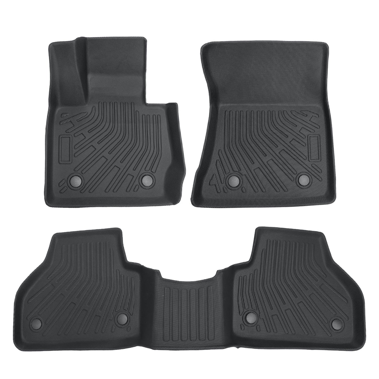TPE Front & 2nd Row Floor Mats Liner Set Fits 2011-2017 BMW X3 F25 Waterproof