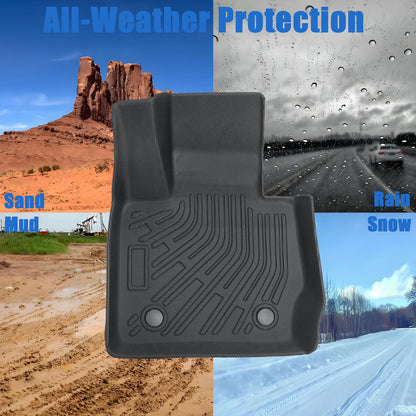 TPE Front & 2nd Row Floor Mats Liner Set Fits 2011-2017 BMW X3 F25 Waterproof