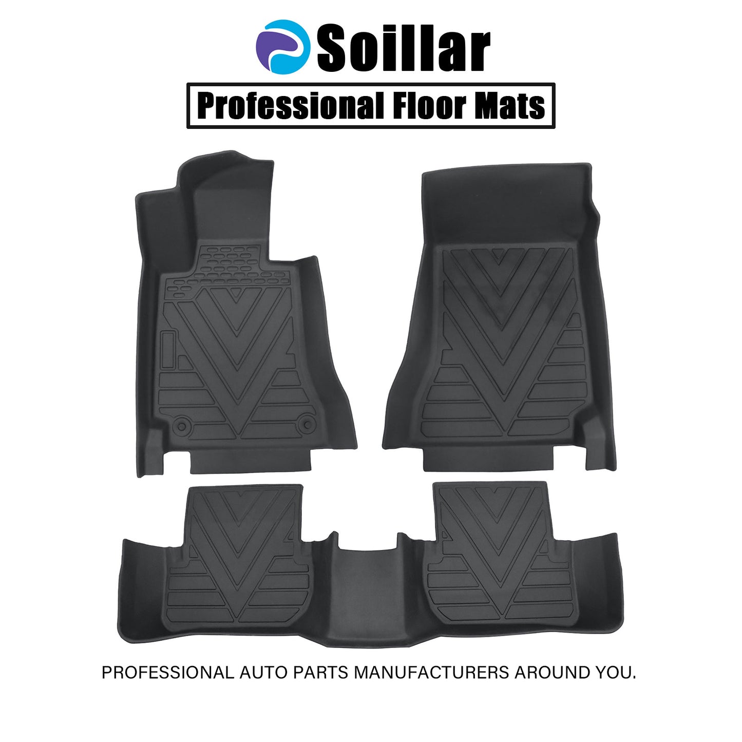 Floor Mats Liner For 2007-2014 Mercedes-Benz C Class W204 S204 TPE Waterproof