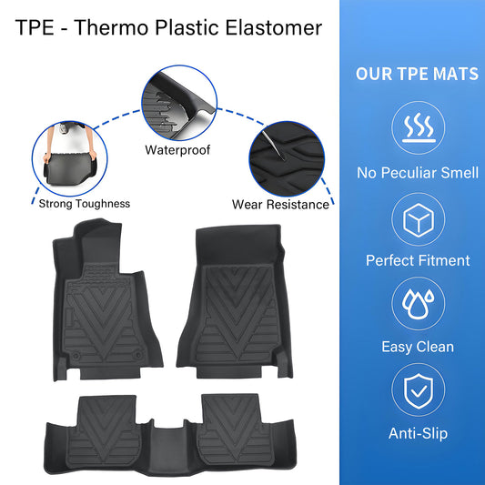 Floor Mats Liner For 2007-2014 Mercedes-Benz C Class W204 S204 TPE Waterproof