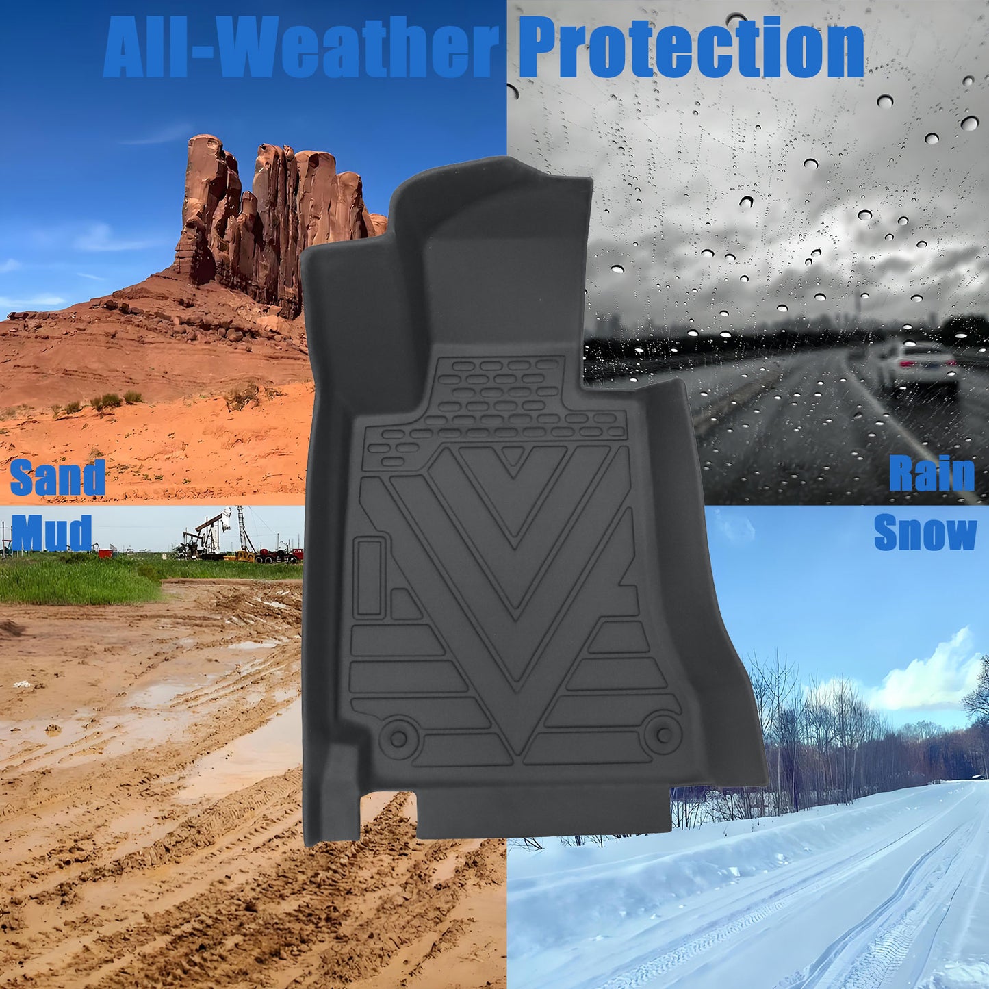 Floor Mats Liner For 2007-2014 Mercedes-Benz C Class W204 S204 TPE Waterproof