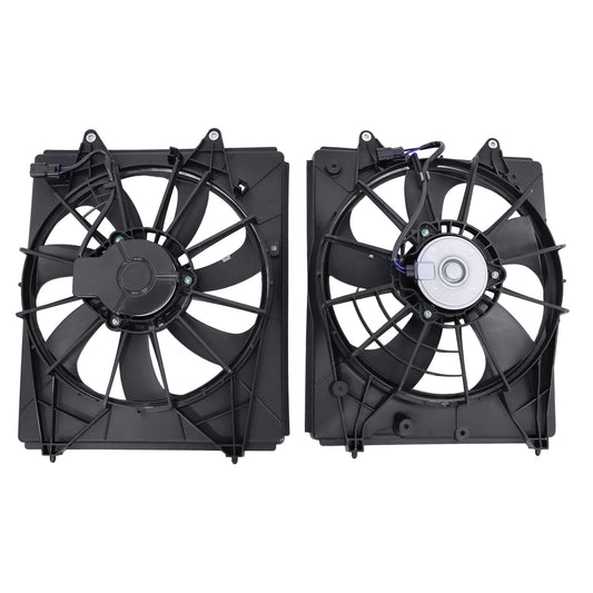 1 Pair AC Radiator Condenser Cooling Fan For Honda Odyssey SE EX LX 2011-2016
