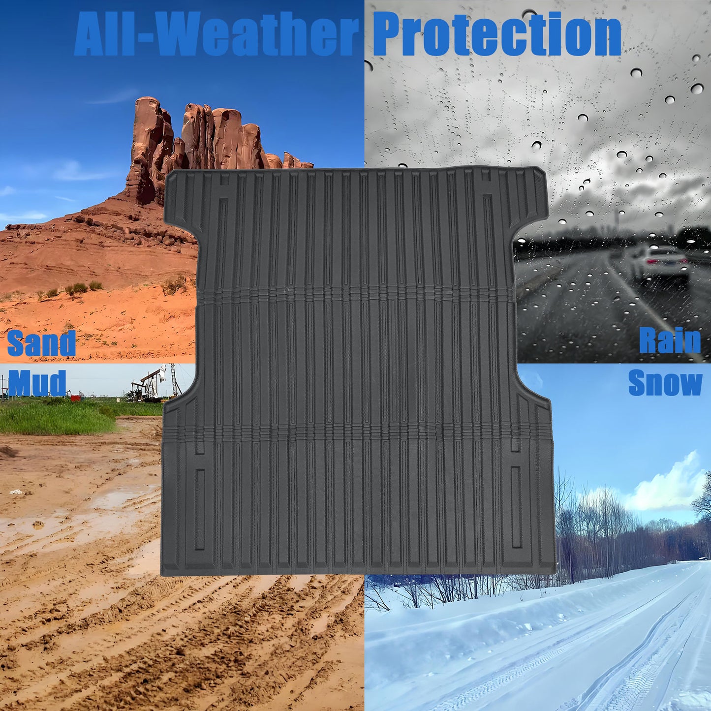 TPE Trunk Bed Mat Cargo Liner 5.5Ft For 2022 2023 2024 Toyota Tundra Crew Max