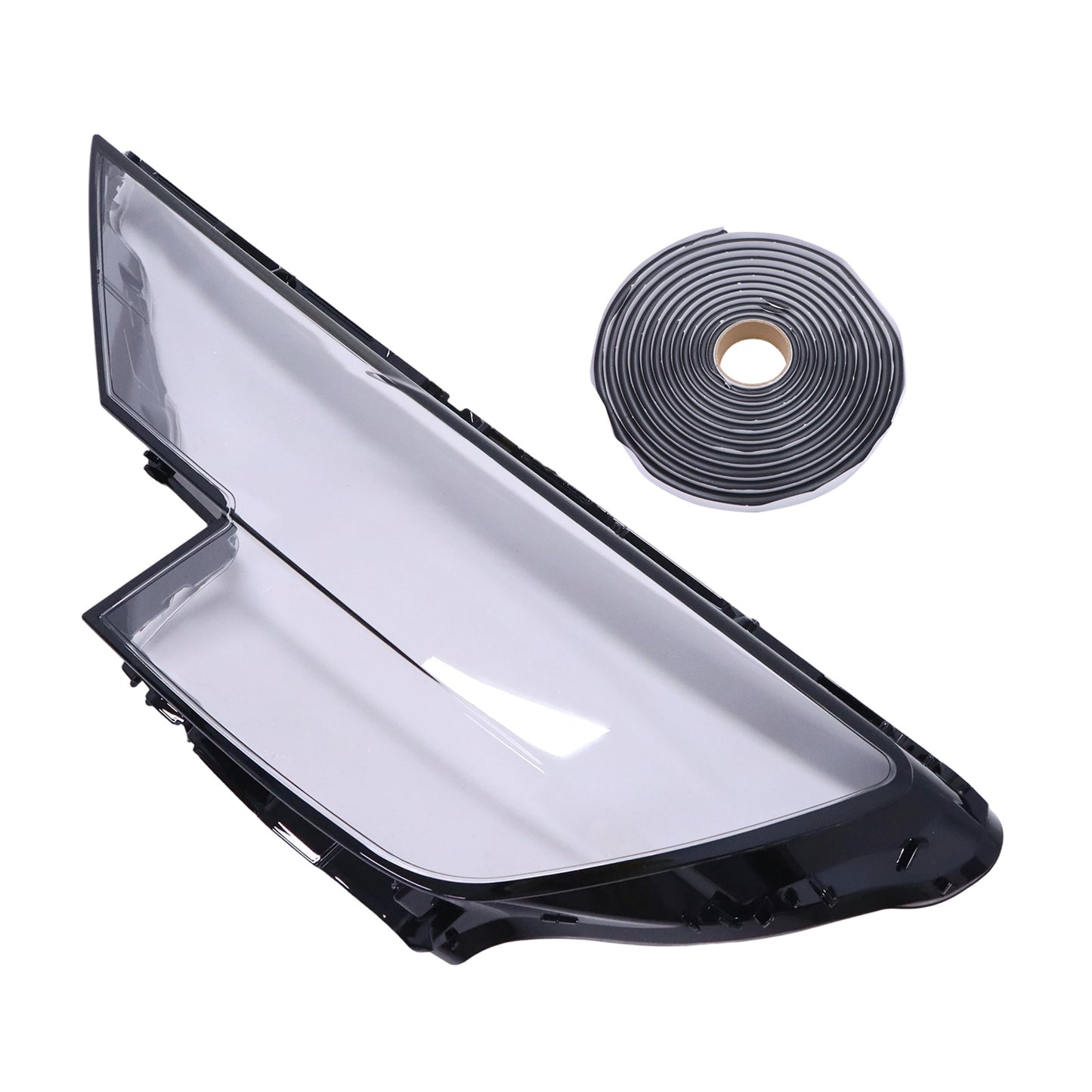 Left Driver Side Headlight Lens Cover Shell+Glue For Audi Q8 SQ8 2019-2023