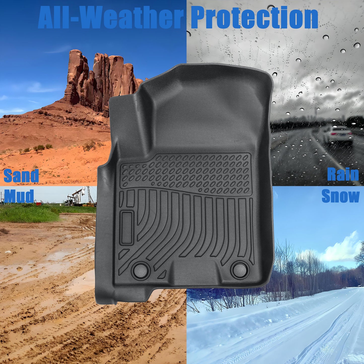 Floor Mats Liner For 2019-2024 Nissan Armada Infiniti QX80 All Weather TPE 3PCS