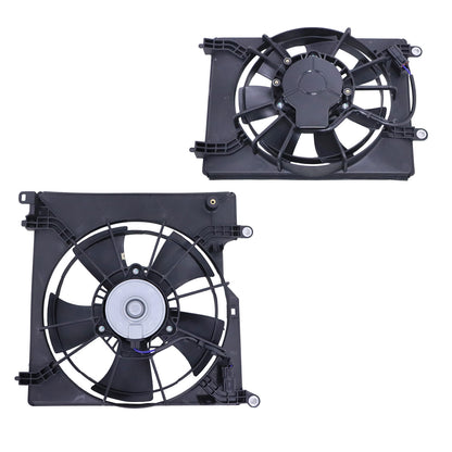 Pair of L/R AC Condenser Fan Assemblies with Shroud for Acura ILX 16-21