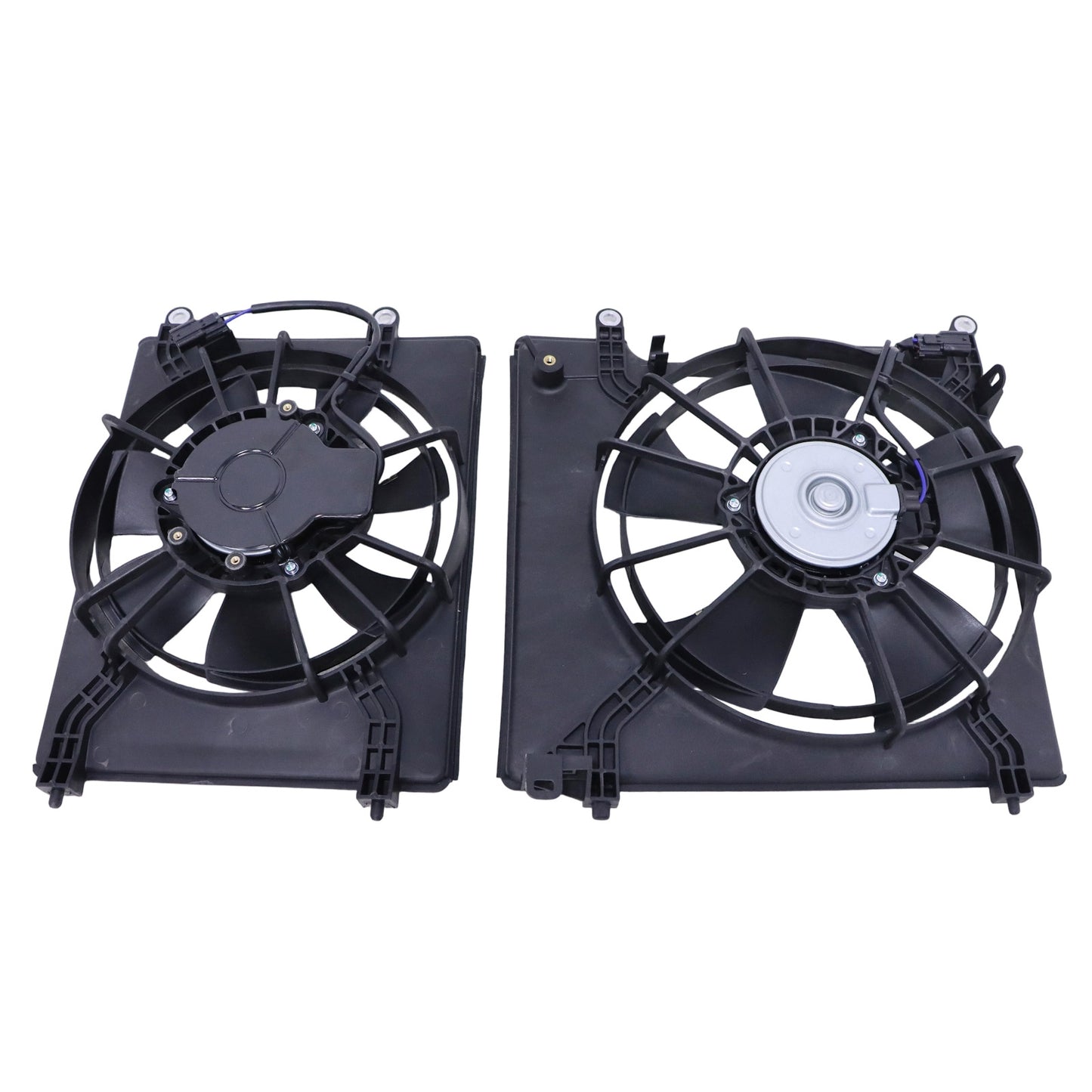 Pair of L/R AC Condenser Fan Assemblies with Shroud for Acura ILX 16-21