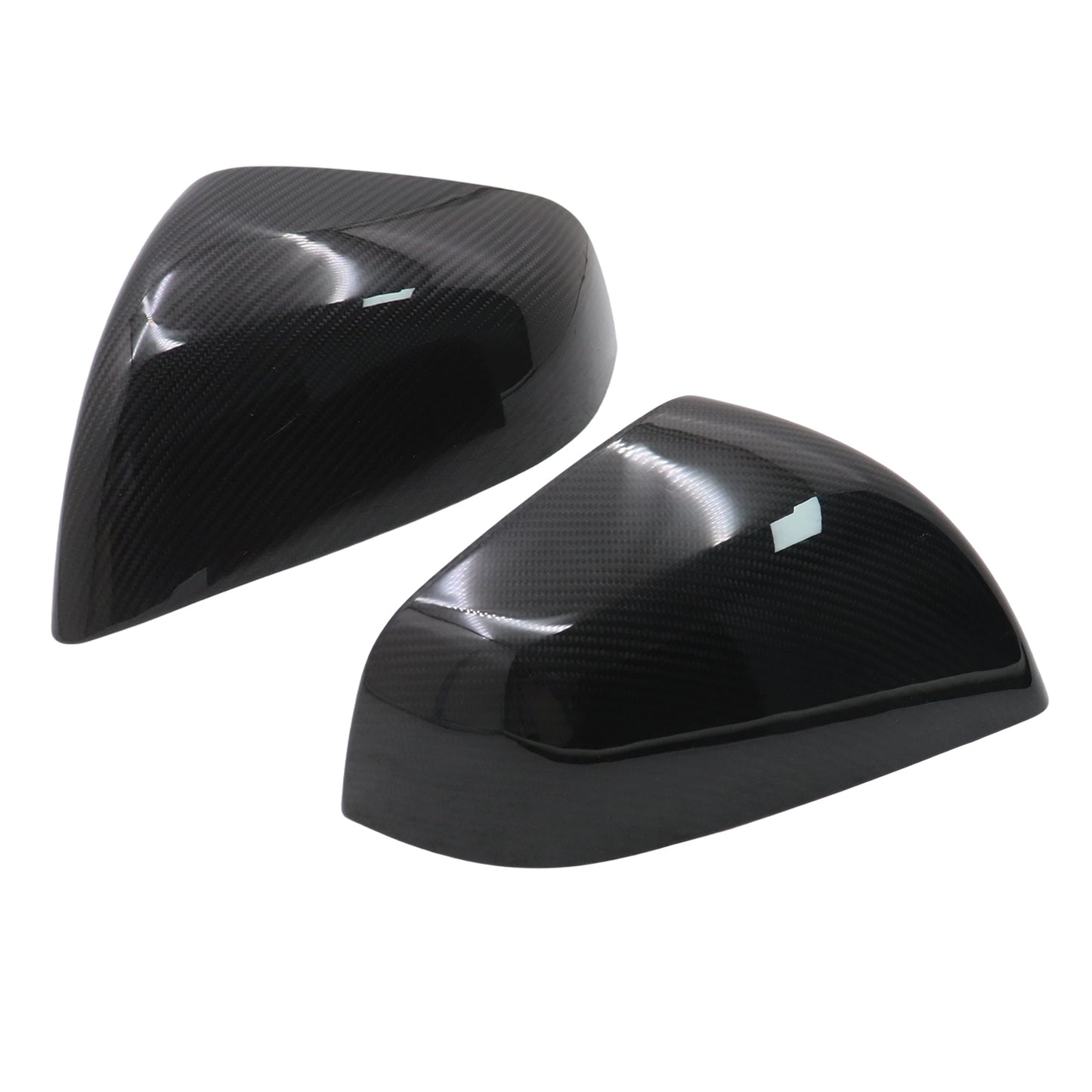 For 16-2025 Tesla Model X Side Mirror Covers Cap Direct Add-on Real Carbon Fiber