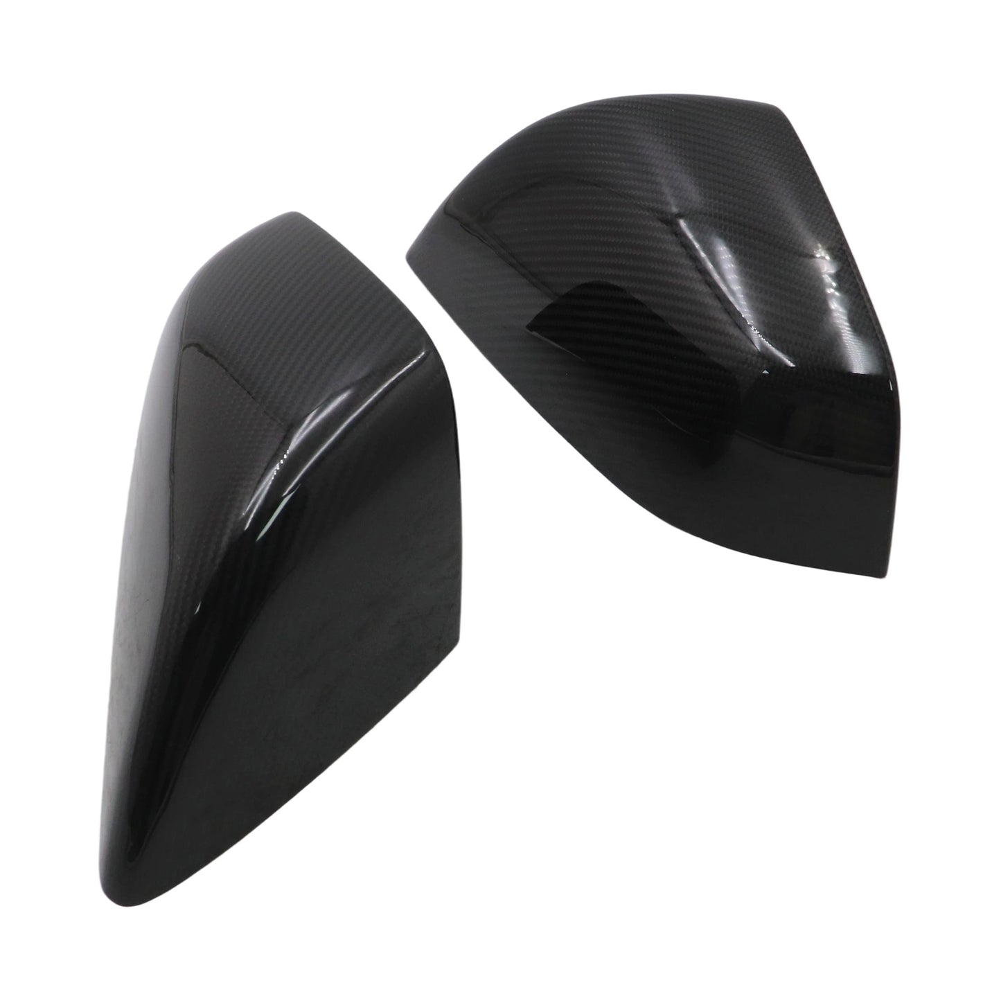 For 16-2025 Tesla Model X Side Mirror Covers Cap Direct Add-on Real Carbon Fiber