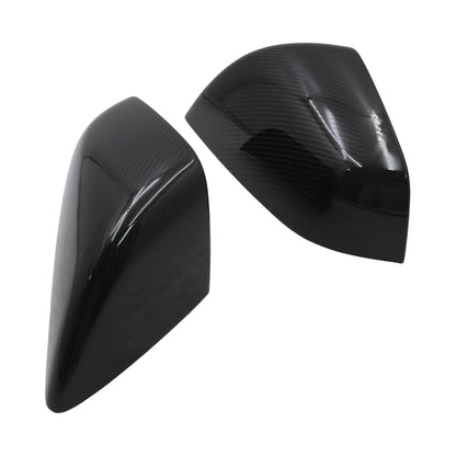 For 16-2025 Tesla Model X Side Mirror Covers Cap Direct Add-on Real Carbon Fiber