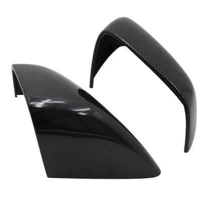 For 16-2025 Tesla Model X Side Mirror Covers Cap Direct Add-on Real Carbon Fiber