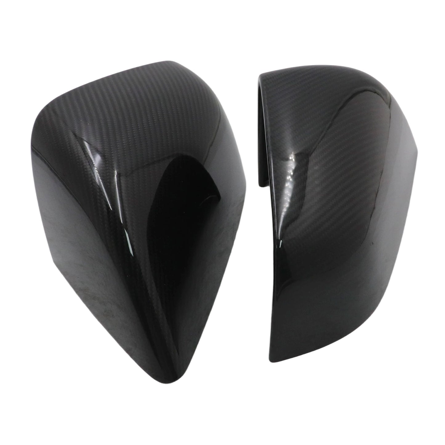 For 16-2025 Tesla Model X Side Mirror Covers Cap Direct Add-on Real Carbon Fiber