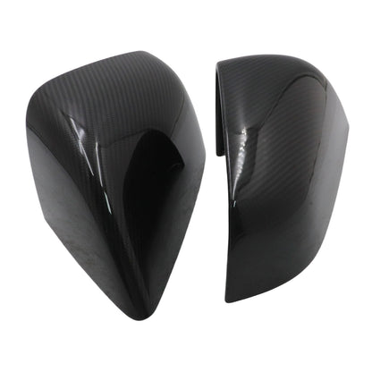 For 16-2025 Tesla Model X Side Mirror Covers Cap Direct Add-on Real Carbon Fiber