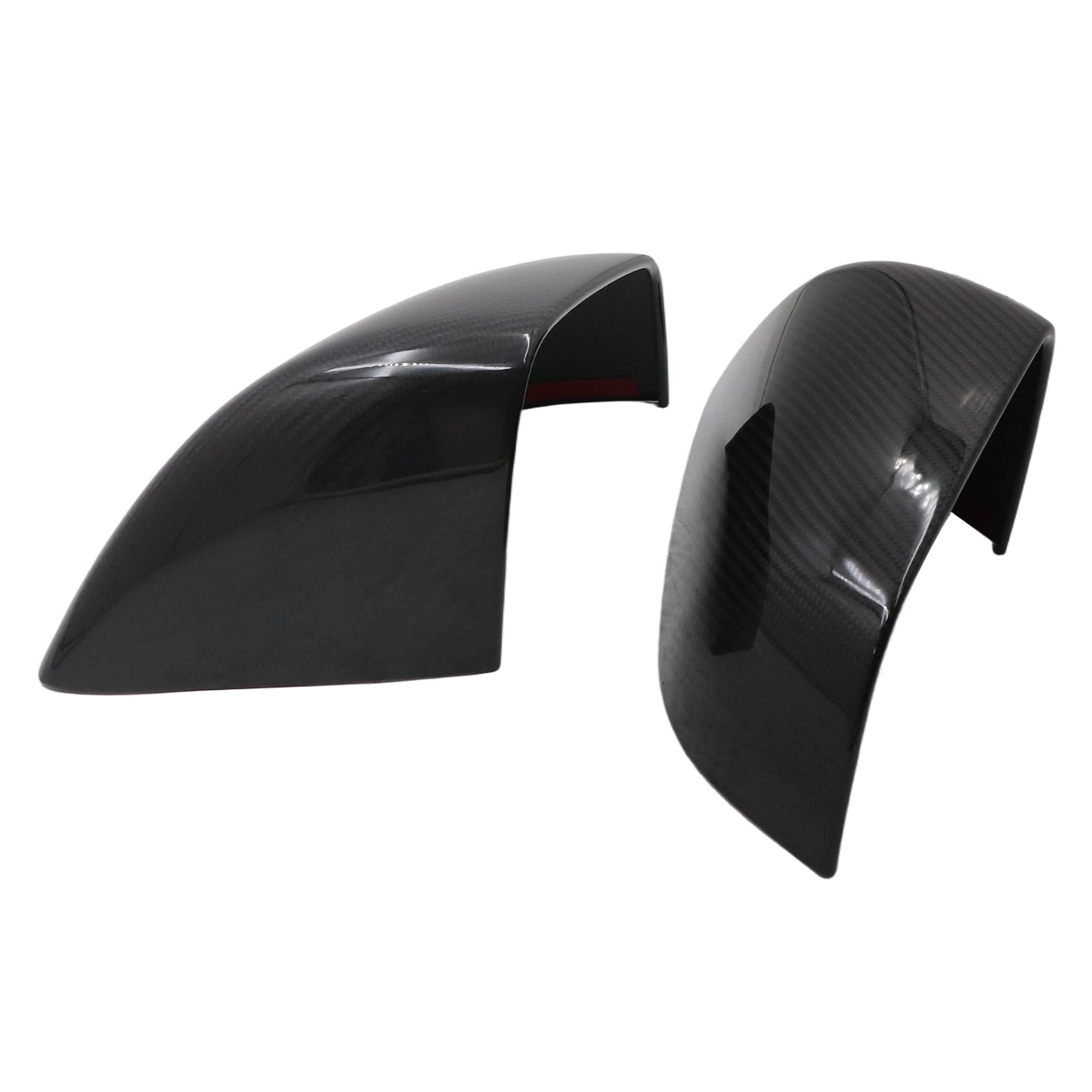 For 16-2025 Tesla Model X Side Mirror Covers Cap Direct Add-on Real Carbon Fiber