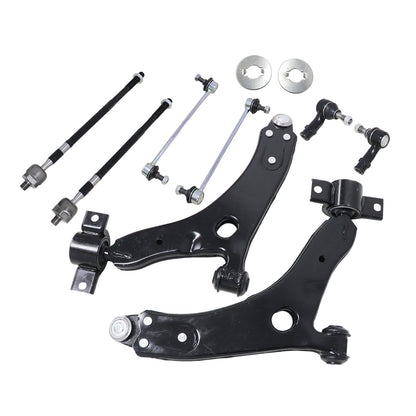 Fit Ford Focus 2006-2011 Suspension Kit 8pcs Front Lower Control Arms Tie Rods