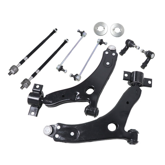 Fit Ford Focus 2006-2011 Suspension Kit 8pcs Front Lower Control Arms Tie Rods