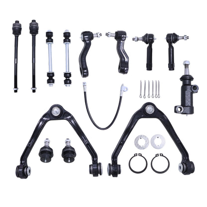 13Pc For GMC Yukon 4WD 2001-2006 Front Upper Control Arms Idler Arm Tie Rods Kit