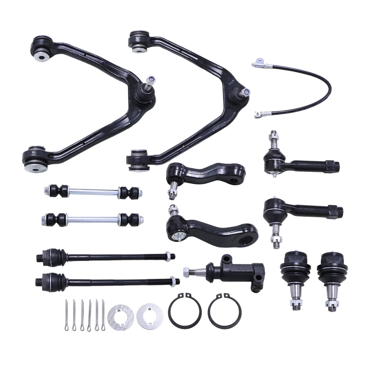 13Pc For GMC Yukon 4WD 2001-2006 Front Upper Control Arms Idler Arm Tie Rods Kit
